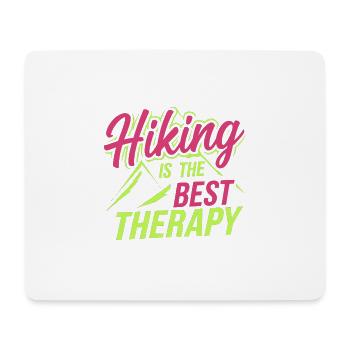 Hiking Is The Best Therapy 12 - Mousepad (Querformat) - Weiß - Vorne