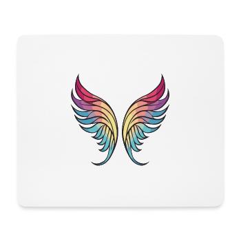 Icône des ailes - Tapis de souris (format paysage) - blanc - Devant