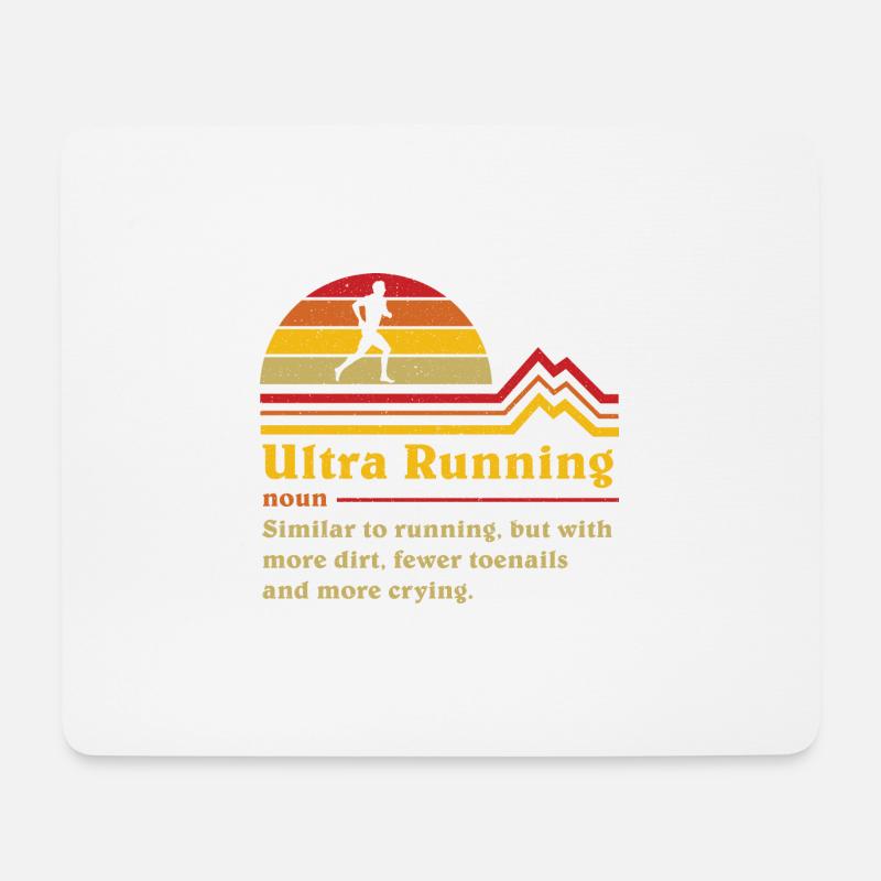 Lustige Definition Ultrarunning Ultra Trail Runner - Mousepad (Querformat) - Weiß