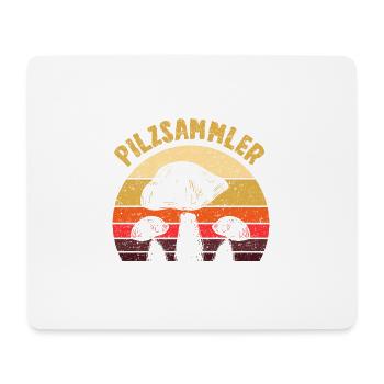 Pilzsammler retro - Pilzsammler - Mousepad (Querformat) - Weiß - Vorne