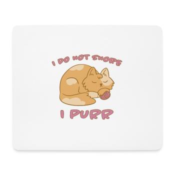 Purring Snoring Sleep Saying Cats Gift - Mouse Pad (horizontal) - white - Front