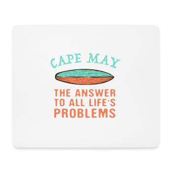 Cape May Answer To All Life's Problems Surfing - Mouse Pad (horizontal) - white - Front