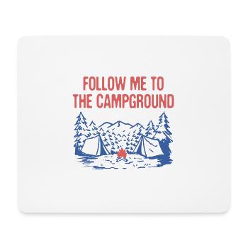 Suivez-moi au camping Wildlife Camping - Tapis de souris (format paysage) - blanc - Devant