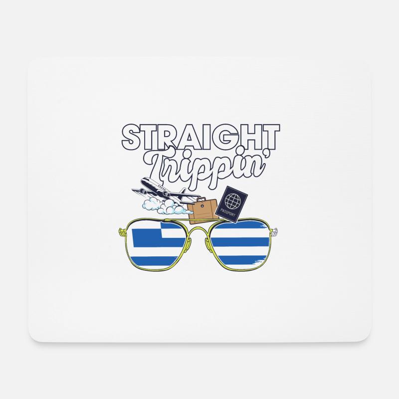 Straight Trippin' Greece Vacation Tour Travel - Mousepad (Querformat) - Weiß