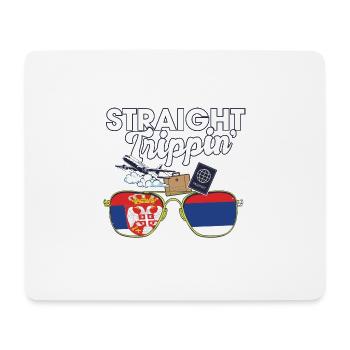 Straight Trippin' Serbia Voyage de vacances - Tapis de souris (format paysage) - blanc - Devant