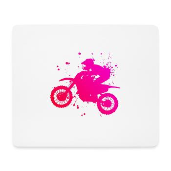 Motocross Femme Supermotard Hommes Freestyle Motocro - Tapis de souris (format paysage) - blanc - Devant