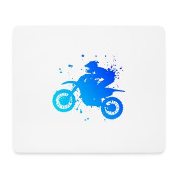Dirt Biker Men's Freestyle Motocross Supermoto - Mouse Pad (horizontal) - white - Front