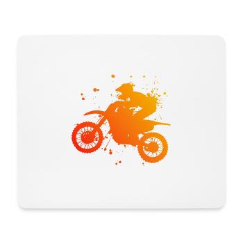 Dirt Bike Supermoto Dirt Biker Freestyle Moto Femme - Tapis de souris (format paysage) - blanc - Devant