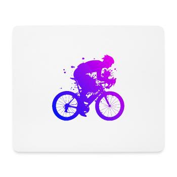 Road Bike Men Road Bike Road Cyclist Road Bike - Mouse Pad (horizontal) - white - Front