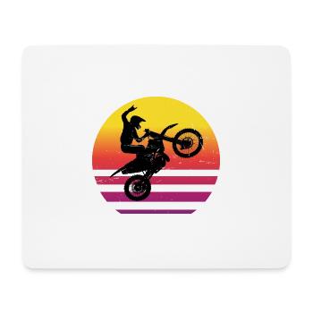 Dirt Bike Motocross Dirt Biker Freestyle Mot Femme - Tapis de souris (format paysage) - blanc - Devant