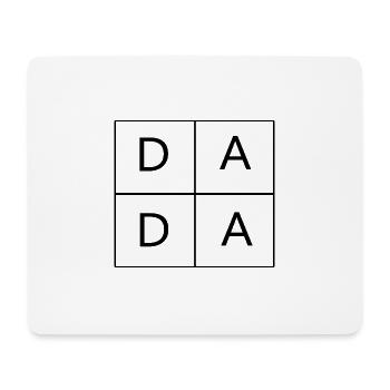 D A D A Dad Father Cute Square Box Letter Print - Mousepad (Querformat) - Weiß - Vorne