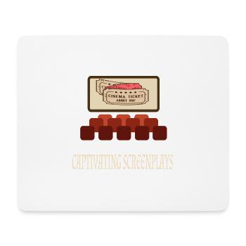 Cinéma Cinéphile Rétro Vintage Classique Cinéma TV - Tapis de souris (format paysage) - blanc - Devant