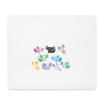 Axolotls Of The World Mexican Salamander - Mousepad (Querformat) - Weiß - Vorne