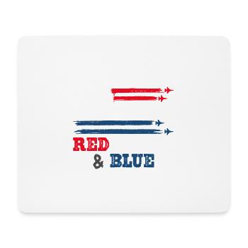 Courtesy Of The Red White And Blue USA Flag - Mousepad (Querformat) - Weiß - Vorne