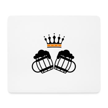 Beer Crown - Mouse Pad (horizontal) - white - Front
