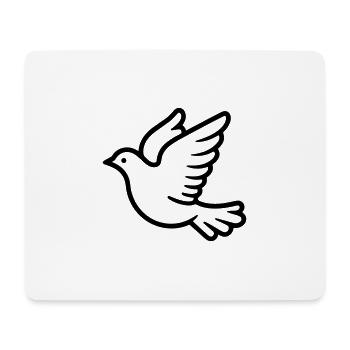 Taube - Mousepad (Querformat) - Weiß - Vorne