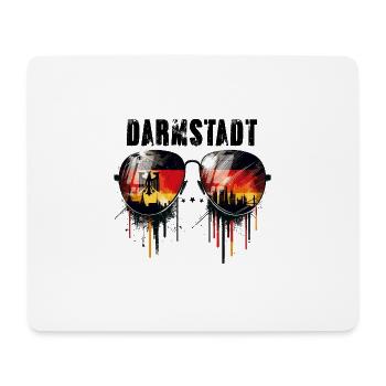 Lunettes de soleil Darmstadt Design avec drapeau allemand - Tapis de souris (format paysage) - blanc - Devant