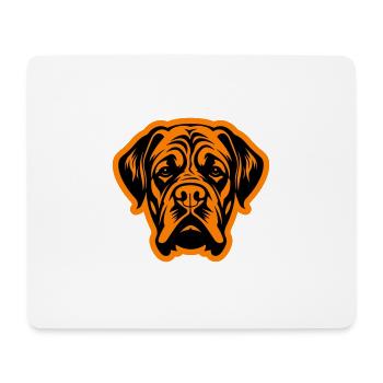 Tête de chien Mastiff - Tapis de souris (format paysage) - blanc - Devant