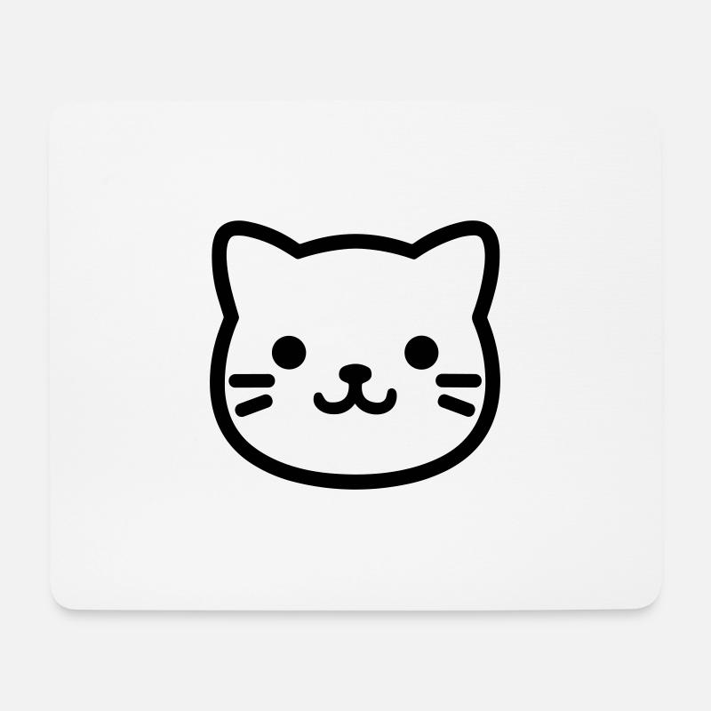Katze - Mousepad (Querformat) - Weiß