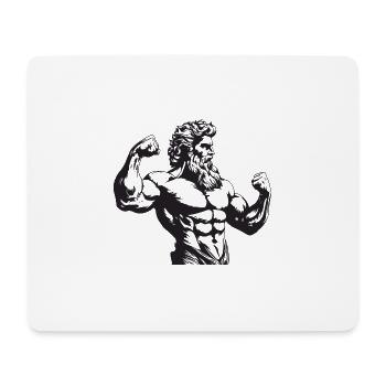 Bodybuilder Muscles Entraînement Gym - Tapis de souris (format paysage) - blanc - Devant