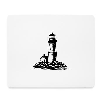 Icône du phare - Tapis de souris (format paysage) - blanc - Devant