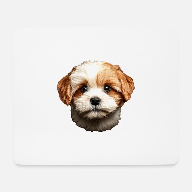 Lhasa Apso - Mousepad (Querformat) - Weiß