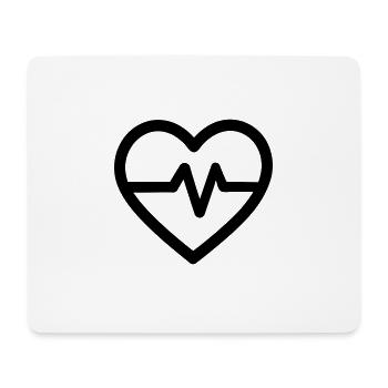 heartbeat - Mouse Pad (horizontal) - white - Front