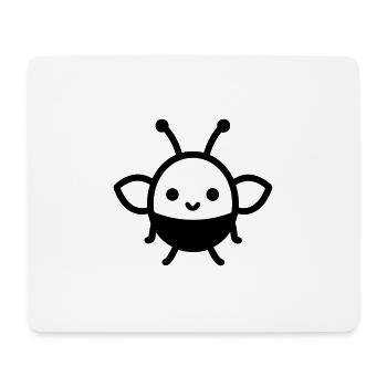 Biene - Mousepad (Querformat) - Weiß - Vorne