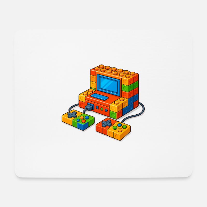 Baumeister Baustein aus Ziegeln - Mousepad (Querformat) - Weiß