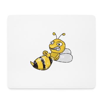 Retro Vintage Grunge Style Hornisse Wespe Bienen - Mousepad (Querformat) - Weiß - Vorne