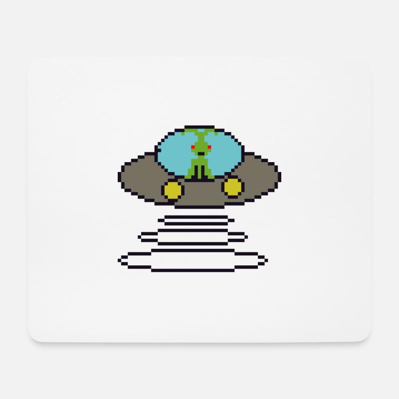 Retrogaming Pixel Ufo - Mouse Pad (horizontal) - white