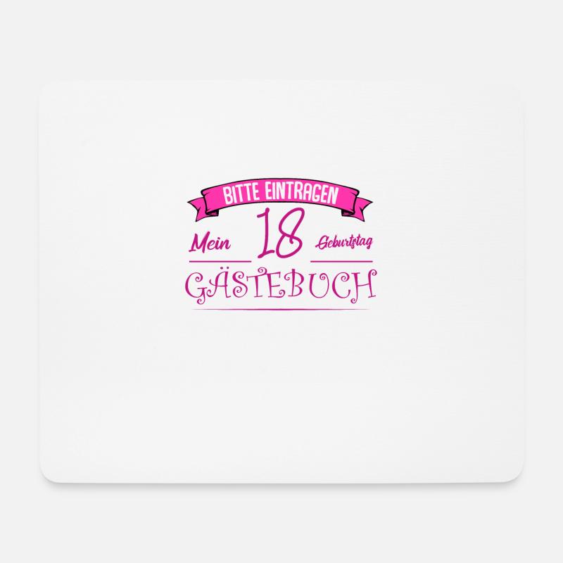 18. Geburtstag Gästebuch Volljährig Geschenk - Mousepad (Querformat) - Weiß