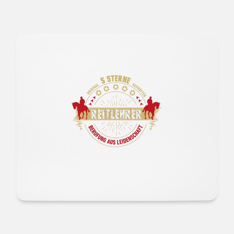 Reitlehrer Reiten Pferd Lustig Geschenk Geburtstag - Mousepad (Querformat) - Weiß