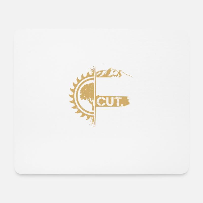 Holzfäller Förster Waldarbeiter Holz Geschenk - Mousepad (Querformat) - Weiß