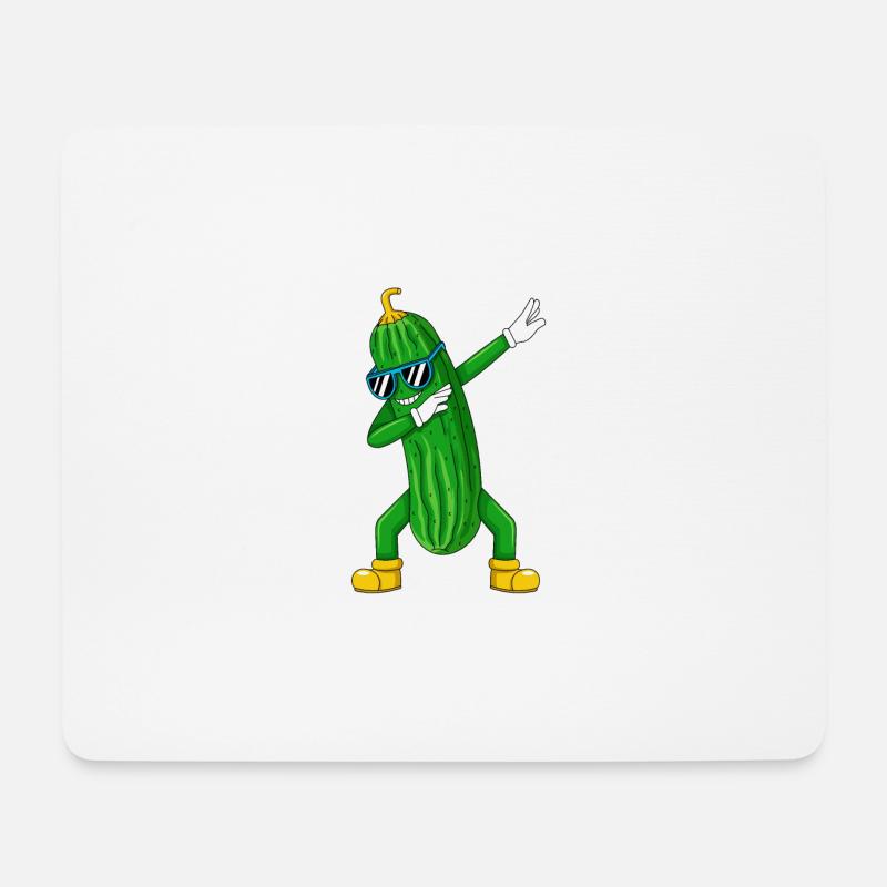 Dabbing Gurke Dab Tanz Geschenk Geburtstag - Mousepad (Querformat) - Weiß