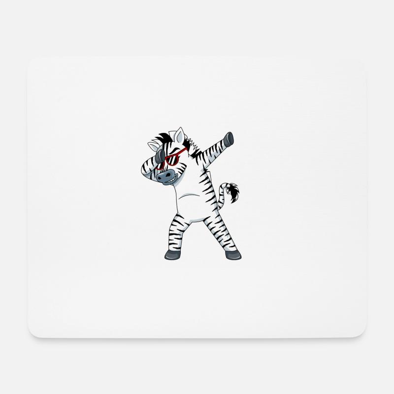 Dabbing Zebra Lustig Dab Tanz Geschenk Geburtstag - Mousepad (Querformat) - Weiß