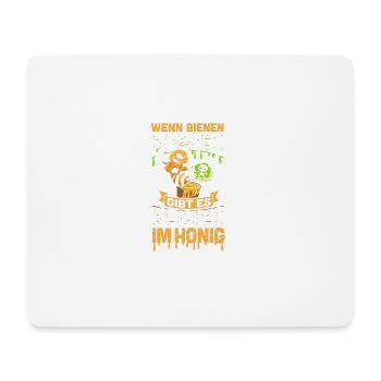 Imker Biene Honig lustig Geschenk Geburtstag süß - Mousepad (Querformat) - Weiß - Vorne