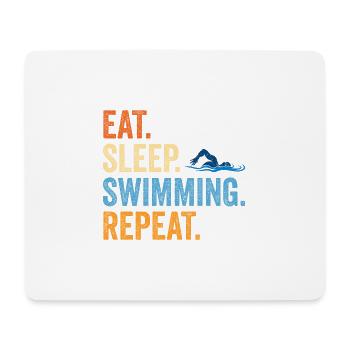 Natation Natation Natation Cadeau - Tapis de souris (format paysage) - blanc - Devant