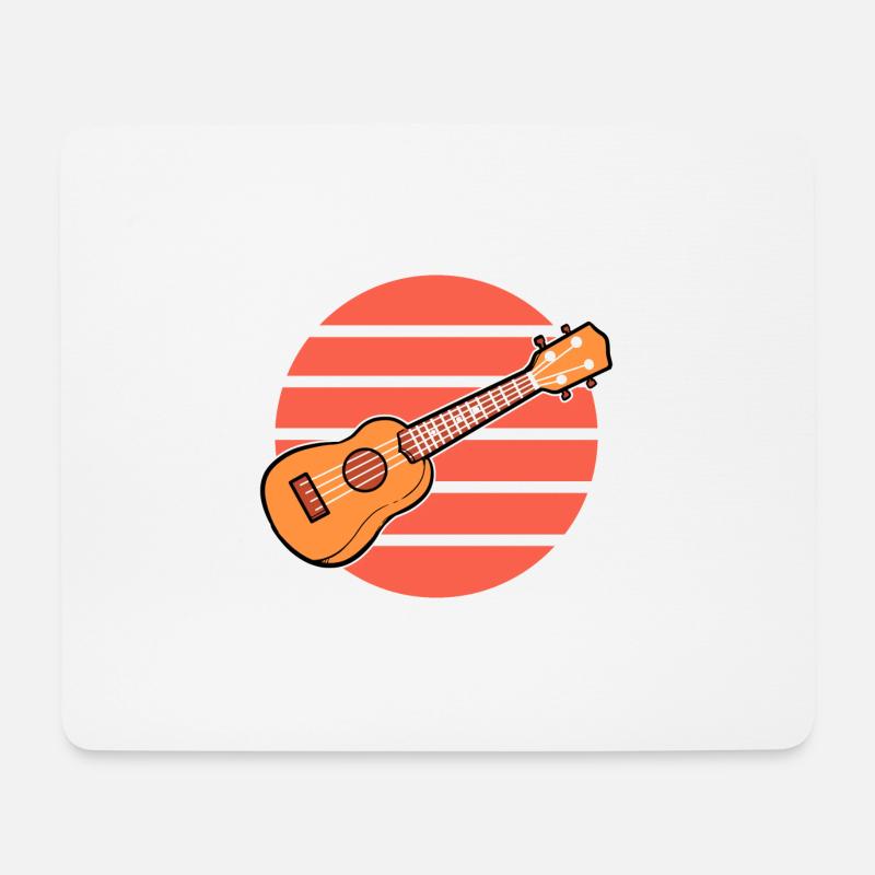 Ukulele - Mousepad (Querformat) - Weiß