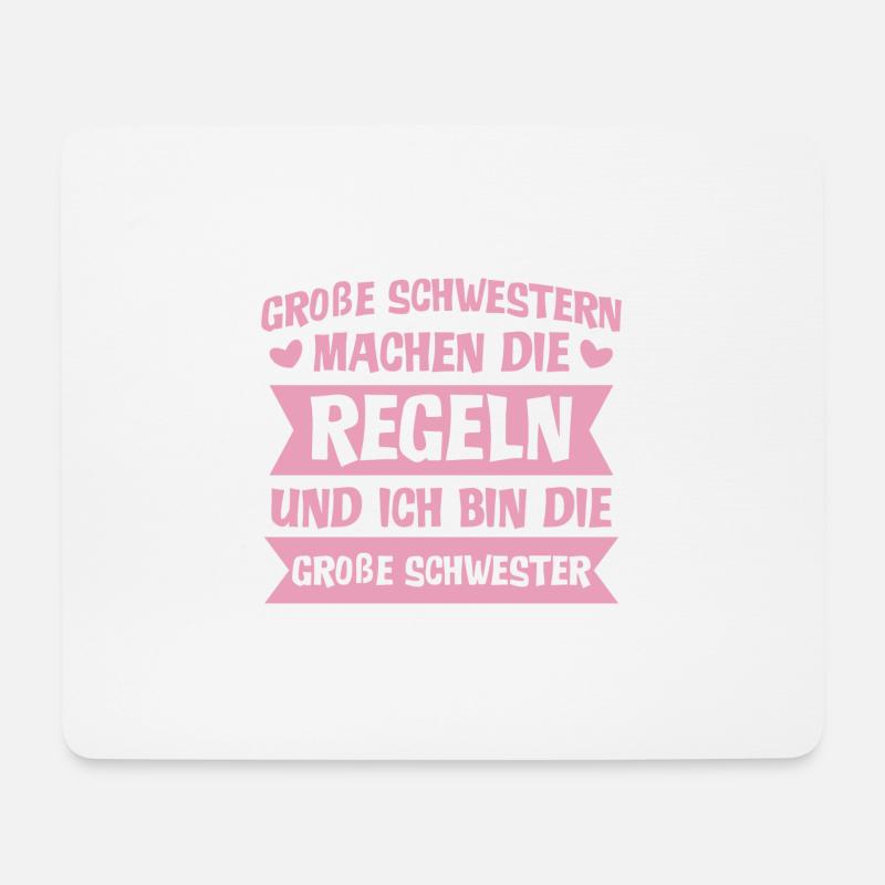 Ich bin die große Schwester Babyparty Schwanger - Mousepad (Querformat) - Weiß