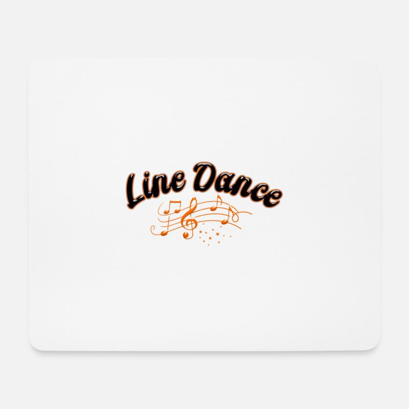 Line Dance Musik Line Dancing - Mousepad (Querformat) - Weiß