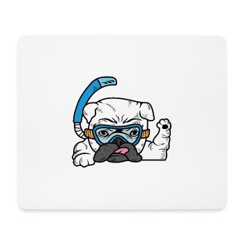 Bulldogge Tauchen. Hund Elternteil. Gift - Mousepad (Querformat) - Weiß - Vorne