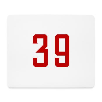 39 number symbol - Mouse Pad (horizontal) - white - Front