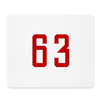63 Symbole numérique - Tapis de souris (format paysage) - blanc - Devant