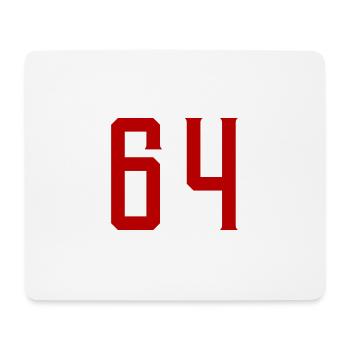 Symbole numérique 64 - Tapis de souris (format paysage) - blanc - Devant