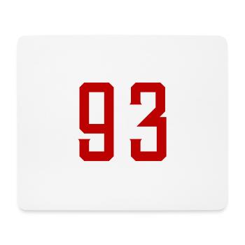 93 Number Symbol - Mouse Pad (horizontal) - white - Front