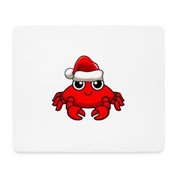 Krabbe Comic Weihnachten - Mousepad (Querformat) - Weiß - Vorne