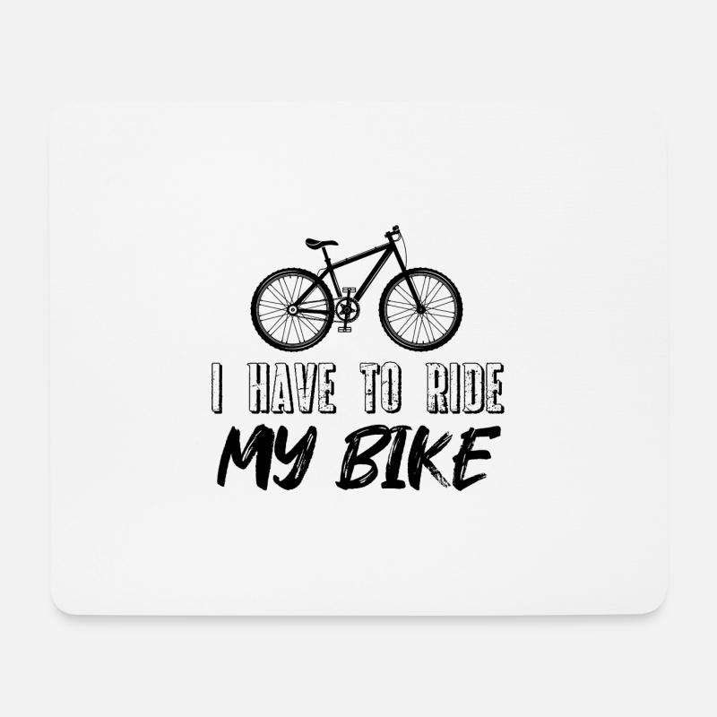 Ich kann keine Pläne mit meinem Motorradfahrer haben - Mousepad (Querformat) - Weiß