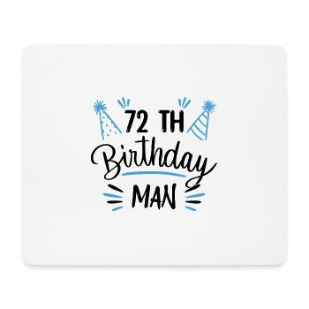 72 ans - cadeau d'anniversaire 72 ans - Tapis de souris (format paysage) - blanc - Devant