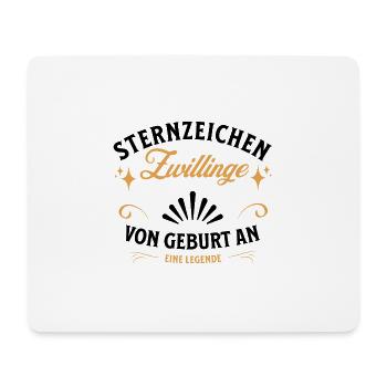Sternzeichen Geschenke Zwillinge Spruch - Mousepad (Querformat) - Weiß - Vorne